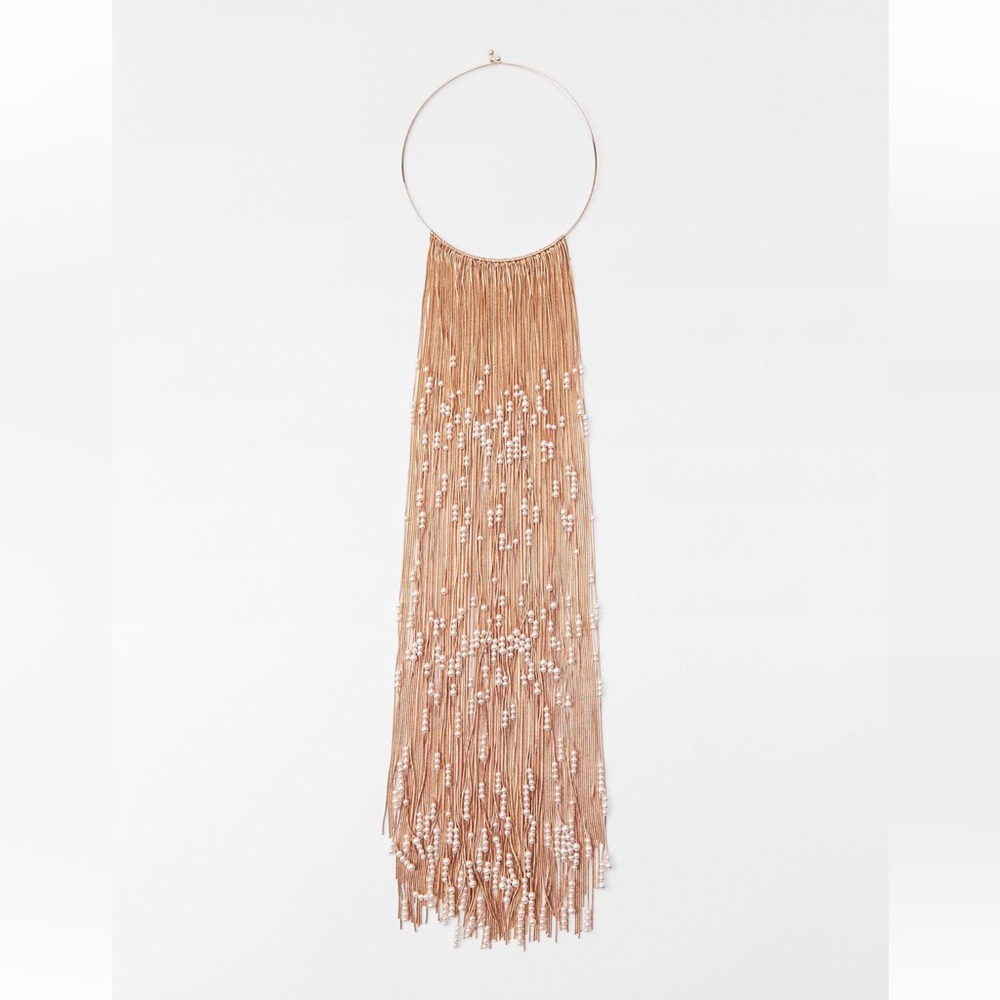 Pearl cascade maxi necklace